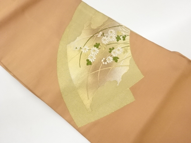 JAPANESE NAGOYA OBI / WOVEN KIKU